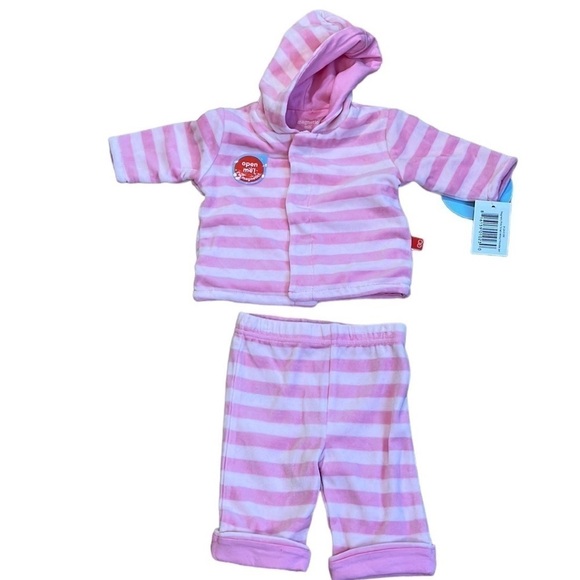 NEW Magnetic Pink Tonals Velour Hoodie Set Baby Girl SIZE 0-3 mths - Picture 1 of 4
